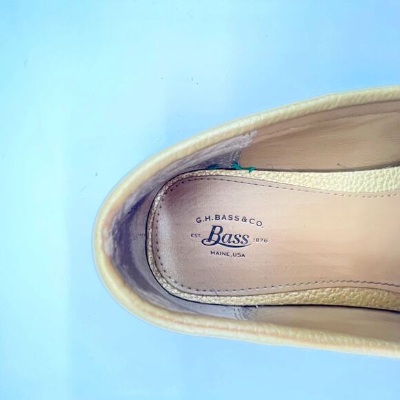 G.h. Bass & Co Womens Betsy Golden Round Toe Slip On Loafer Flats Size 7.5M - Picture 7 of 8